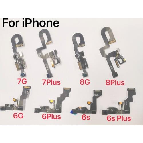 For iPhone 5 5C 5S 6 6 plus 6s 6s Plus 7 8 8 Plus X Proximity Sensor Light Motion Flex Cable with Front Camera flex cable