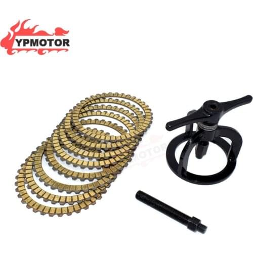 Clutch Spring Compressor Compression Tool + 8PCS/Set Clutch Friction Plates For Harley Sportster XL883 XL200 Forty Eight 1340CC