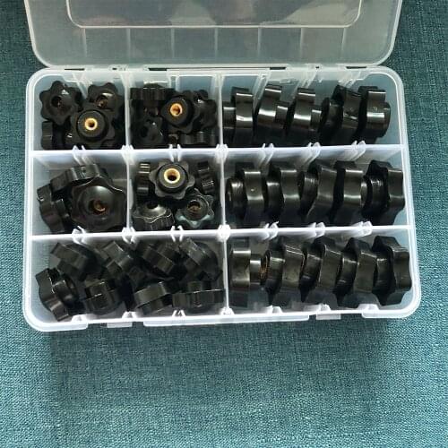 M4 M5 M6 M8 Handle Knob Thumb Nut Plastic Nylon Star Hand Nut Assortment Kit