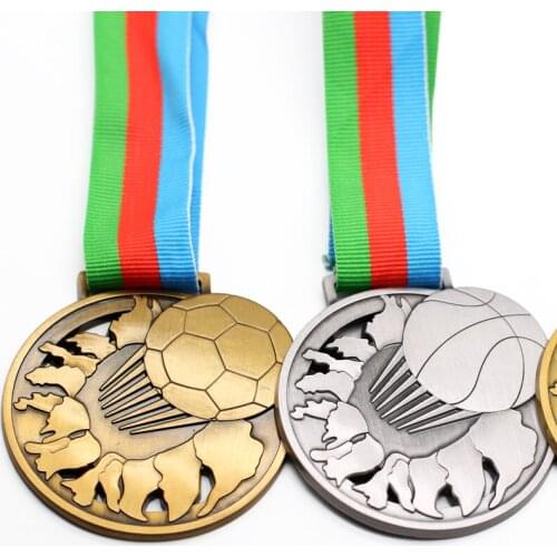 Custom Zinc Alloy Football Medallion Medal high quality custom made sports medals