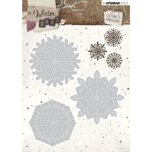 AliliArts Metal Cutting Dies 3pcs snowflake diy Scrapbooking Photo Album Decorative Embossing PaperCard Crafts Die