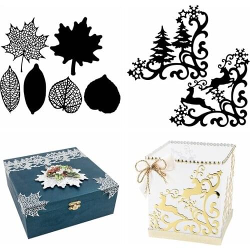 Christmas Leaves Metal Cutting Dies DIY Card Album Photo Make Scrapbook Crafts Stencil New Supplies Die Cuts 2020