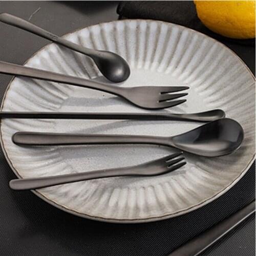 Matte Flatware Cutlery Sets Diningware Set Stainless Steel Fork Knife Spoon Dining Set Gold/silver/black