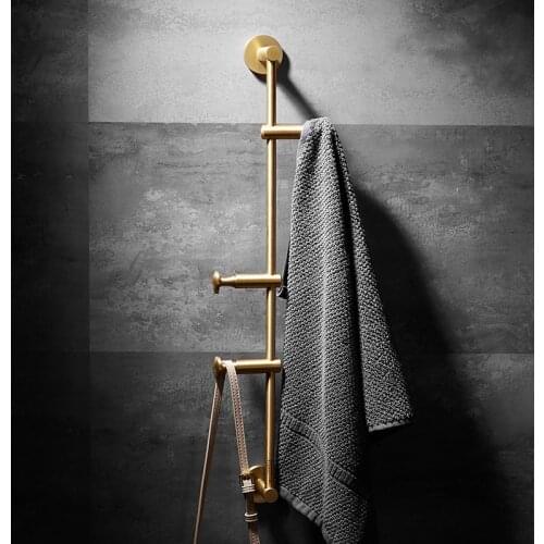 60CM Wall-mounted Brass Coat Hanger Clothes Hook Key Hat Storage Holder Sundries Rack Bedroom Organizer Tools Home Hotel Decor