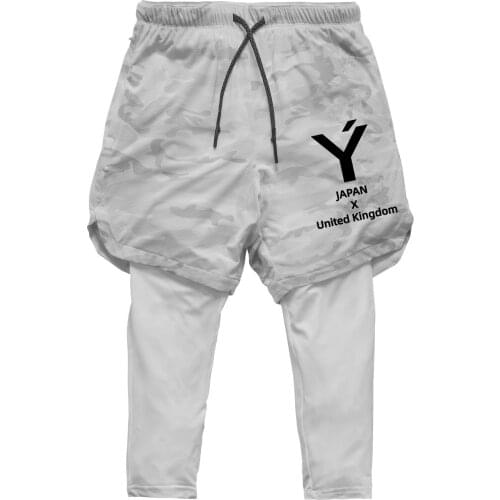 2020 New Running Sweatpants Men Shorts and Leggings 2 in 1 Sportswear Gym Fitness Sport Pants Legging Jogger Workout Clothing