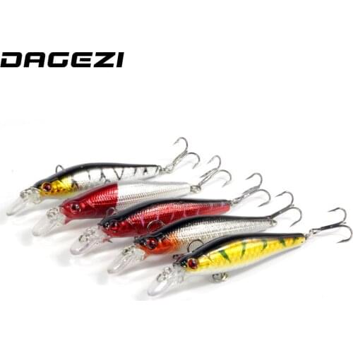 DAGEZI 5pcs/lot Minnow Fishing Lure 8.5cm/8g hard bait Artificial Baits Hard Fishing lures Sinking Trout Bait