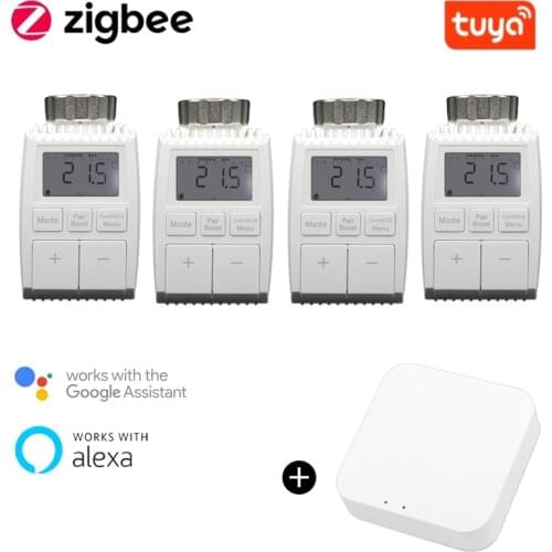 Tuya ZigBee 3.0 New Mini Smart Radiator Actuator Programmable Thermostat Heater Temperature Controller Voice Control