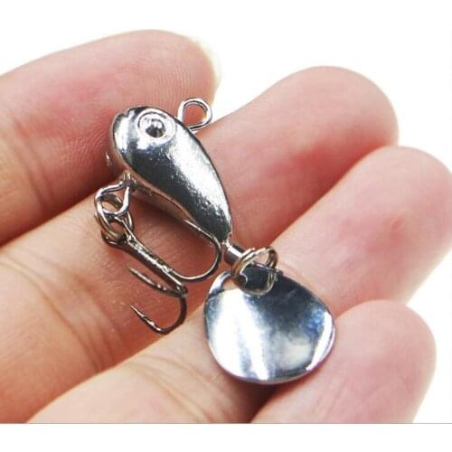 Silver Hard Lure 1PCS 8.5g Metal VIB Fishing Lure Spinner Sinking Rotating Spoon Crankbait Sequins Baits Fishing Tackle