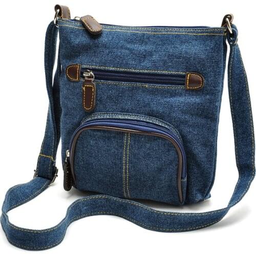 Crossbody Bags For Women Casual Denim Bags Fashion Female Shoulder Bag Pack Travel Zipper Handbag Tote Ladies Messenger Bag