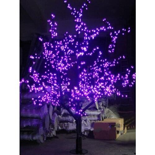 2M 6.5ft Height LED Artificial Cherry Blossom Trees Christmas Light 1152pcs LED Bulbs 110/220VAC Rainproof fairy garden decor
