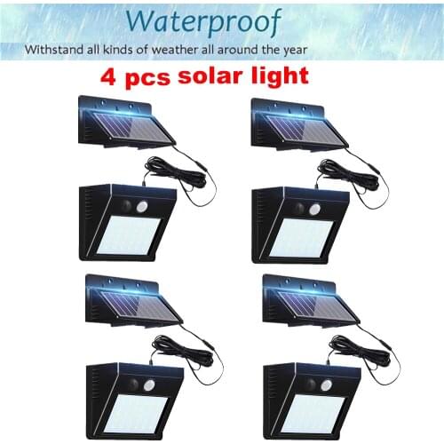 30 LED Solar lamp Street light PIR Motion Sensor Outdoor Waterproof For Garden Path Driveway Emergency Security night lightoptio