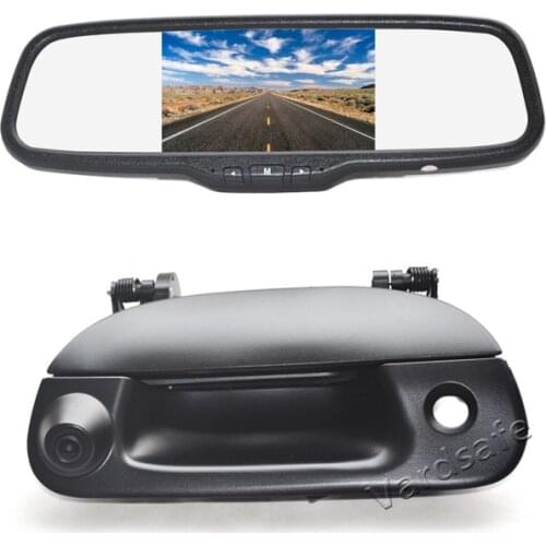 Vardsafe VS370C | Tailgate Handle Reverse Backup Camera + Clip-on Mirror Monitor for Ford F150 F250 F350 F450 F550 (1997-2007)