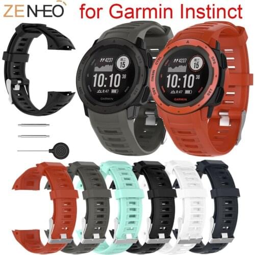 ZENHEO Silicone Watch Band Strap for Garmin Instinct Smart Watch 22mm Replacement Band Wristband Wrist Strap