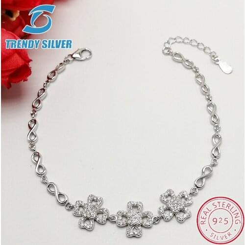 925 sterling silver with cz zirconia braceles bracelet for woman gifts for women femme jewelry jewellery luxury fashion love