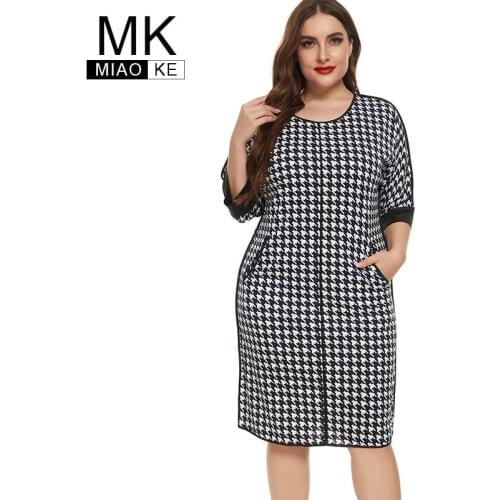 2020 Fall womens Long sleeves Printed Dress fashion Ladies Retro party elegant Plus Size dresses Women Clothing 4XL 5XL 6XL