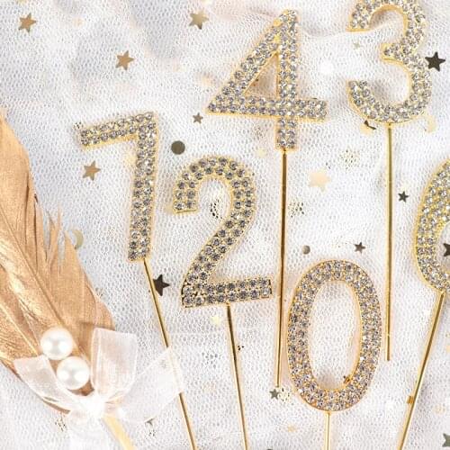 Golden/Silver Digital Model Decoration Marriage Festival Commemorative Birthday Party Activity Sticker Home Decor Numbers Cake