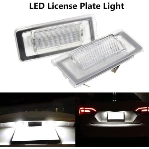 2pcs LED License Plate Lights Bulb for Audi TT 8N/Roadster 8N9/Coupe 8N3 12V 6500K Number License Plate Lights Accessories