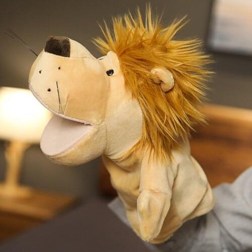 25 Styles Cute Animal Hand Puppet Childrens Theater Performance Toys Family Storytelling Doll Tiget Lion Elephant Soft Toys