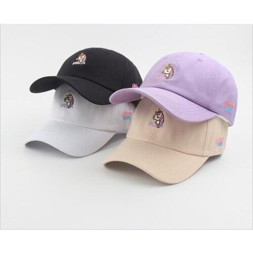 Snapback Baseball Cap Teenagers Unicorn Embroidery Bone Hat Women Casual Cartoon Hip Hop Hats 6 Panels Dad Hat Spring Summer