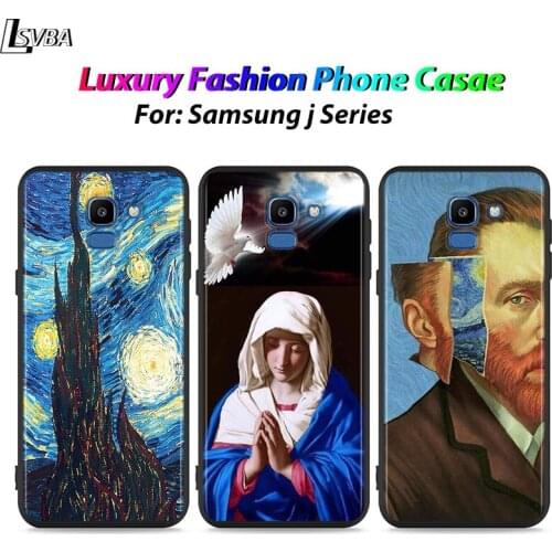 Black Shell Oil Painting Virgin Mary for Samsung Galaxy J7Duo J2 J4 Core J6 J4 Plus J8 J3 J7 J5 Prime 2018 2017 Phone Case