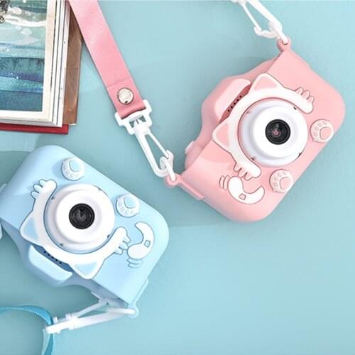 Dual Lens USB Charging 2.0 inch Screen Kids Camera Mini Digital 12MP Photo Children Camera With Protective Case Birthday Gift
