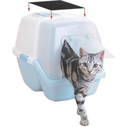 6 Pcs Activated Carbon Filter Cotton For Litter Boxes Cleaner Replacement Pet Cat Litter Box Activated Carbon Filter Cotton