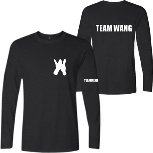 GOT7 jackson team wang same printing Spring crewneck long sleeve tshirt t shirt i got7 kpop unisex loose t-shirt lovers tops tee