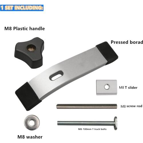 Kande bearings Hold Down Clamps Hold Down Device for T-Slot T-Tracks woodworing clamp for DIY M8 handle