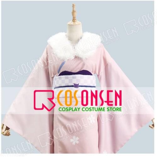Fate stay night Heavens Feel Matou Sakura Cosplay Costume Anime Pink Kimono COSPLAYONSEN