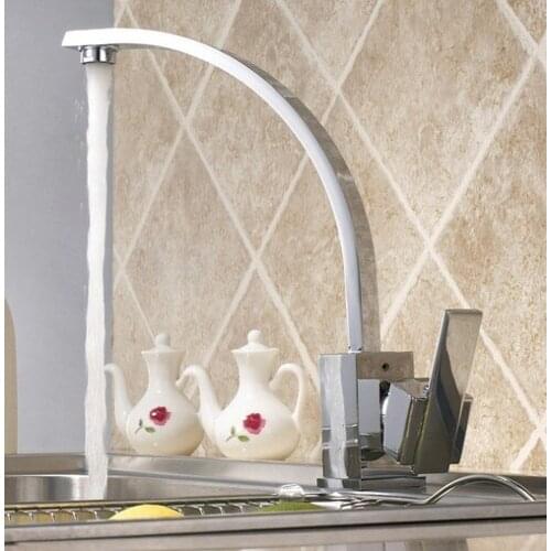 Kitchen 2013 new fashion Rotate 360 degrees basin mixer faucets.single hole Bathroom a tap (free 2pcs hose)