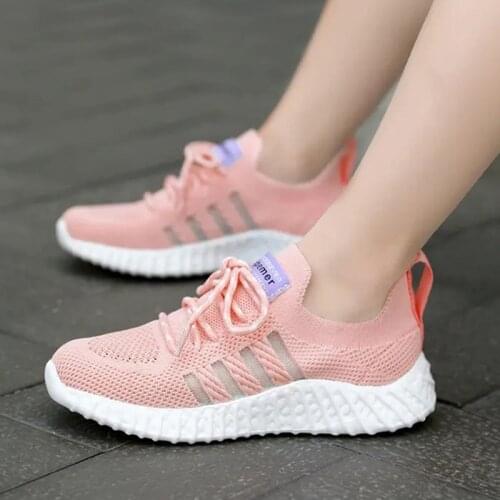 Summer Breathable Mesh Running Sport Shoes Boys Girls Hollow Out Knit Soft Non-slip Casual Sneakers Lightweight Kids Footwear