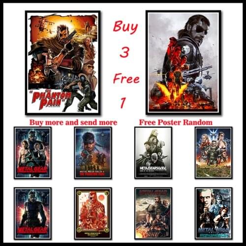 Metal Gear Solid MGS Video Game Poster And Print Art Painting Wall Pictures For Living Room Decoration Home Decor Frameless