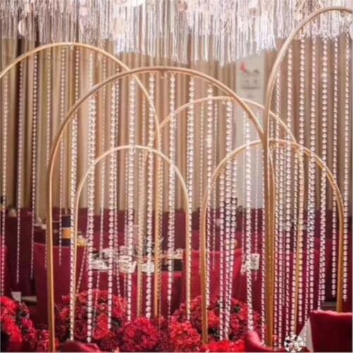 Wedding arches road leads n-shaped metal rainbow stands flower holders wedding backdrop decor party ornaments