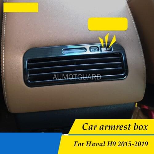 Car Armrest Box Panel Patch Armrest Box Purifier Switch Anti-touch Panel Patch Car Decoration Supplies For Haval H9 2015-2019