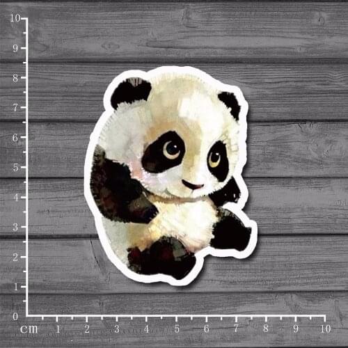 Cute panda bowls Laptop Notebook Skin Stationery Stickers Snowboard Luggag Styling Decal For kid Toy Suitcase Stickers[single]
