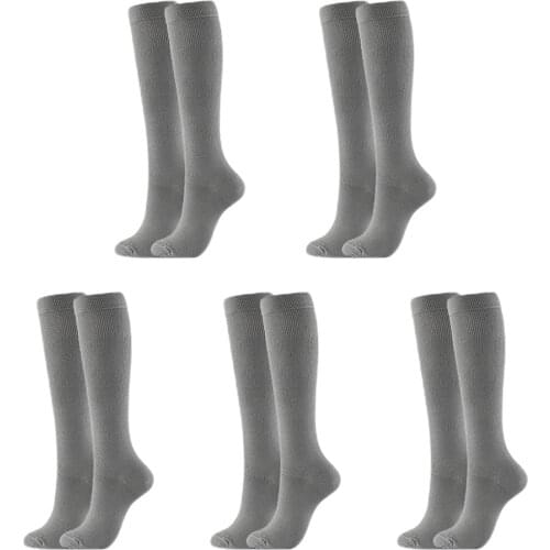 5 Pairs Men Women Compression Stockings 20-30 Mm Flight Pregnancy Swollen Varicose Veins Marathon Sports Socks