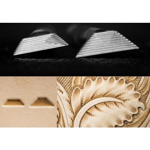 Newest arrival leather carving tool stainless steel leather stamping print craft tool leaf pattern tool 2 size