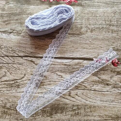 Hot sales 10 yards beautiful 18mm wide embroidery lace White and Silver mesh belt clothing decorative arts and crafts