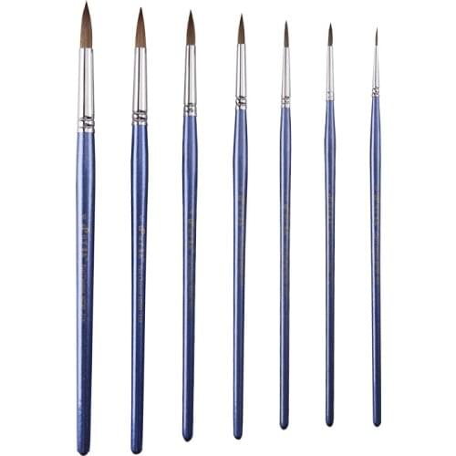 Paul Eezanne Wolf Hair Birch Handle Paint Brushes Set for Watercolor&Acrylic&Oil Painting Brushes Drawing Art Supplies 7PCS