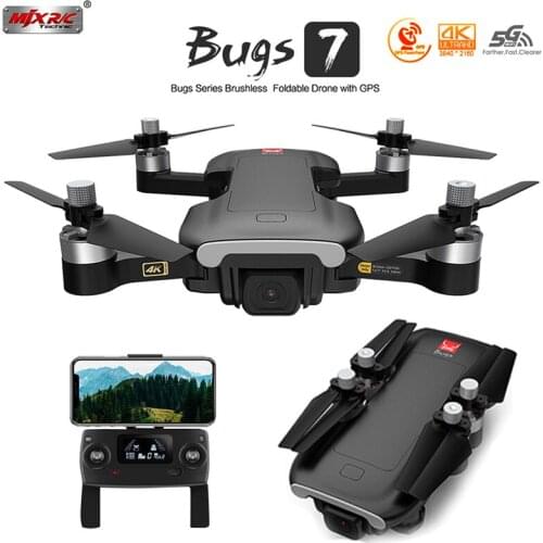 RC Professional GPS Drone MJX Bugs 7 B7 With 4K Camera Wifi FPV Brushless Motor Gesture Foldable Helicopter VS B4W F11 ZEN K1