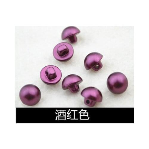 Free shipping 60pcs/lot Wine red Imitation pearl buttons shirt cardigan sweater mushrooms chiffon collar buttons 10mm