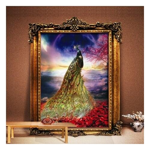 Needlework,for embroidery,DIY Aida 14CT King of the peacock Animals Cross stitch kits,Art Pattern counted Cross-Stitching decor