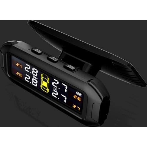 Solar Wireless TPMS Car Tire Tyre Pressure Monitoring System + External Sensors