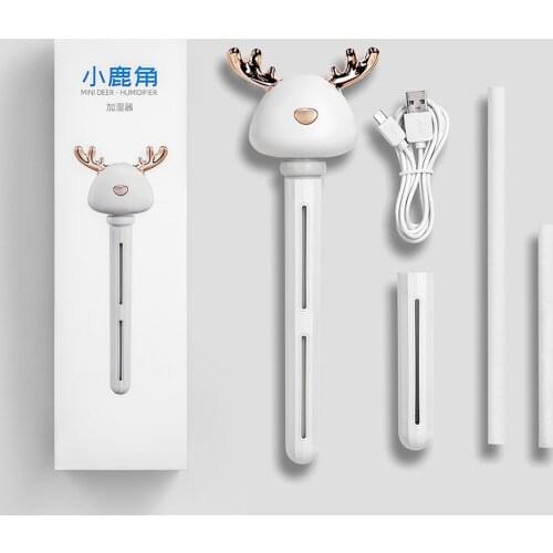 USB Nano Spray Creative Antler Humidifier Water Bottle Ultrasonic Air Humidifier Aromatherapy Essential Oil Diffuser Household