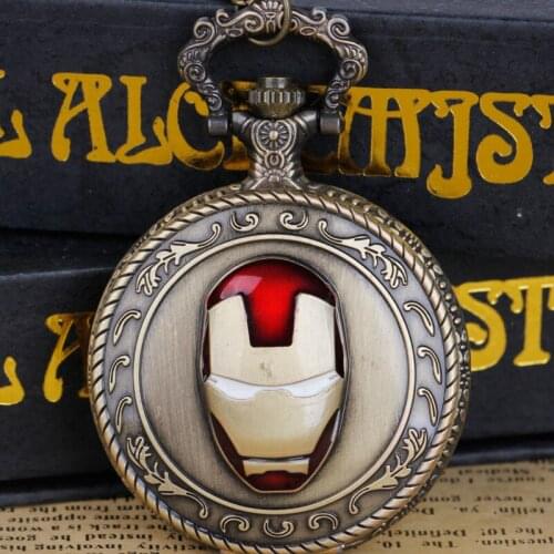 Antique Vintage Anime Theme Quartz Pocket Watch Necklace Pendant For Women Men Children Gifts