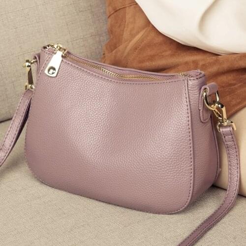 Genuine Leather Small Ladies Crossbody Bags Female Casual Shoulder Messenger Bags For Women Luxury Handbag Fashion Clutch Purse