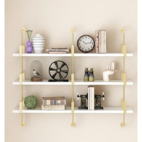 Gold nail shop shelving nail polish shelving cosmetics shelving wall shelving bookshelves