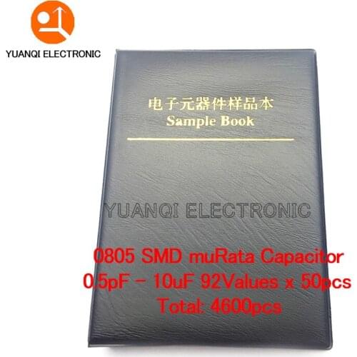 0805 SMD SMT Chip Capacitor Sample book Assorted Kit 92valuesx50pcs=4600pcs (0.5pF to 10uF)