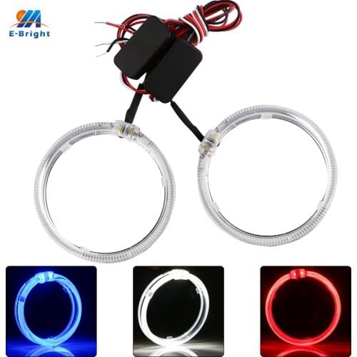 YM E-Bright 2PCS/Pair Car Angel Eyes 80MM 95MM Auto Halo Rings 9-30V Headlight Driving Lamps With Driver White Blue Yellow Red
