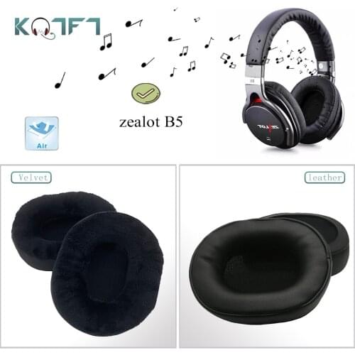 KQTFT 1 Pair of Velvet leather Replacement EarPads for zealot B5 Headset Earmuff Cover Cushion Cups